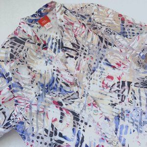 Hearts of Palm Sheer Jacket or Blouse Size 16